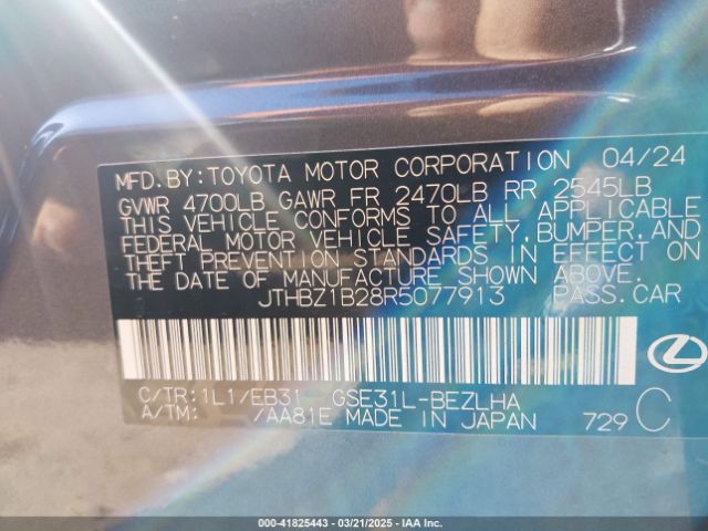 JTHBZ1B28R5077913 Lexus Is 350 F Sport Design