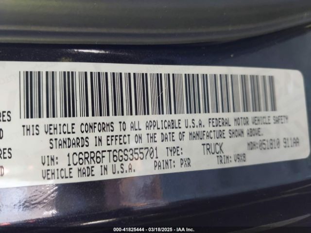 1C6RR6FT6GS355701 RAM 1500 Express