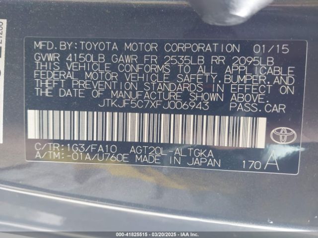 JTKJF5C7XFJ006943 Scion TC