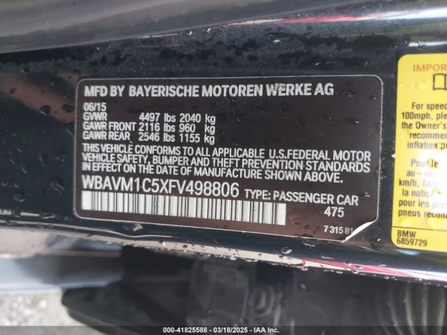 WBAVM1C5XFV498806 BMW X1 Sdrive28i