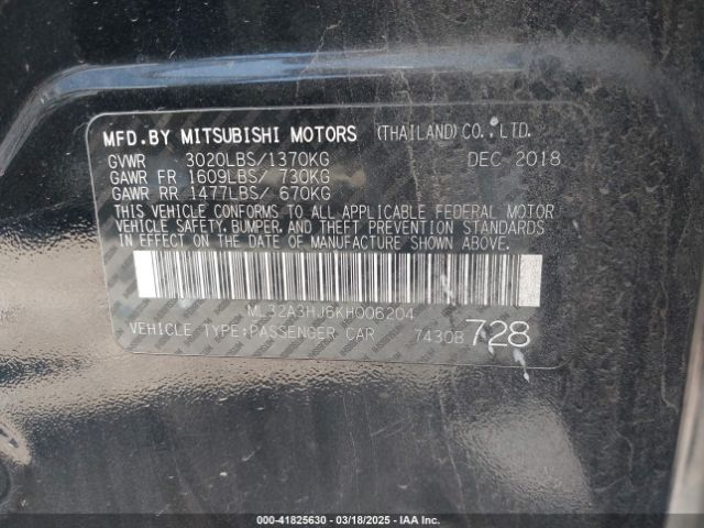 ML32A3HJ6KH006204 Mitsubishi Mirage Rf