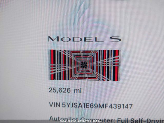 5YJSA1E69MF439147 Tesla Model S Plaid Tri Motor All-wheel Drive