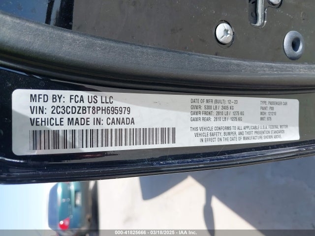 2C3CDZBT8PH695979 Dodge Challenger R/t
