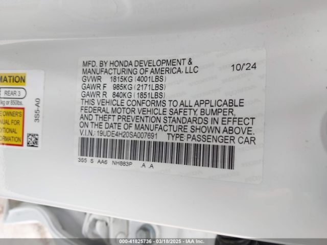 2025 ACURA INTEGRA 19UDE4H20SA007691 Photo 8