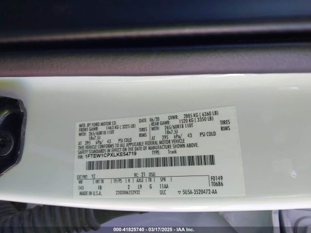 Ford F-150 Xlt 2020 1FTEW1CPXLKE54719 Image 9