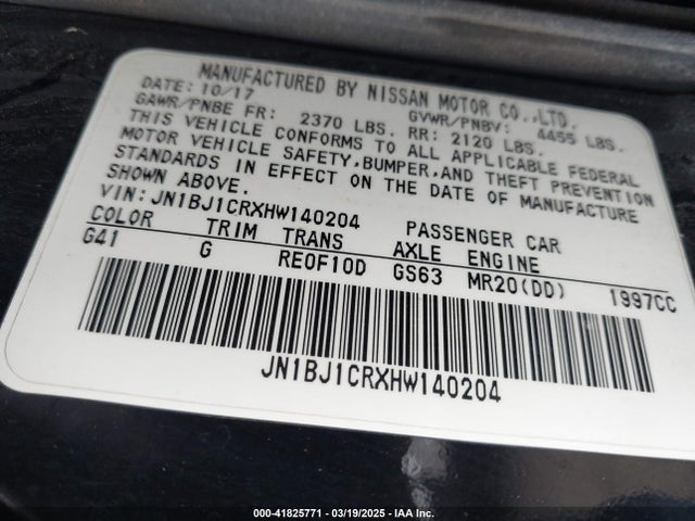 JN1BJ1CRXHW140204 Nissan Rogue Sport S
