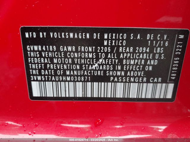 3VW5T7AU9HM030871 Volkswagen 2.0 tsi