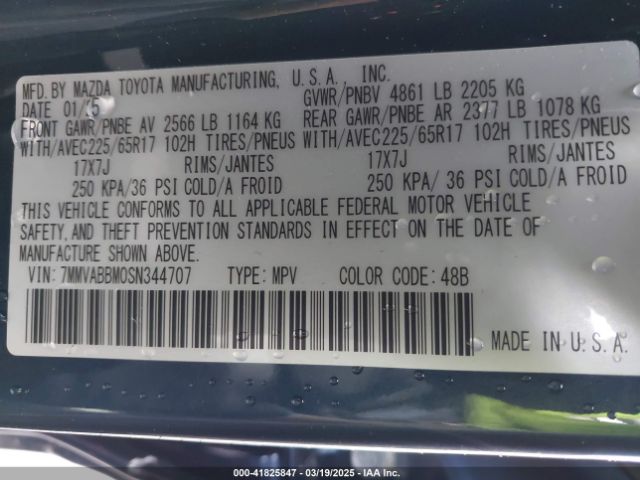 7MMVABBM0SN344707 Mazda Cx-50 2.5 S Preferred Package