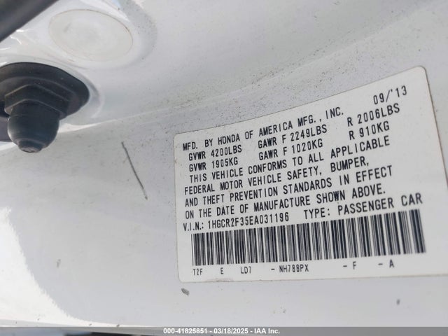 1HGCR2F35EA031196 Honda ACCORD LX