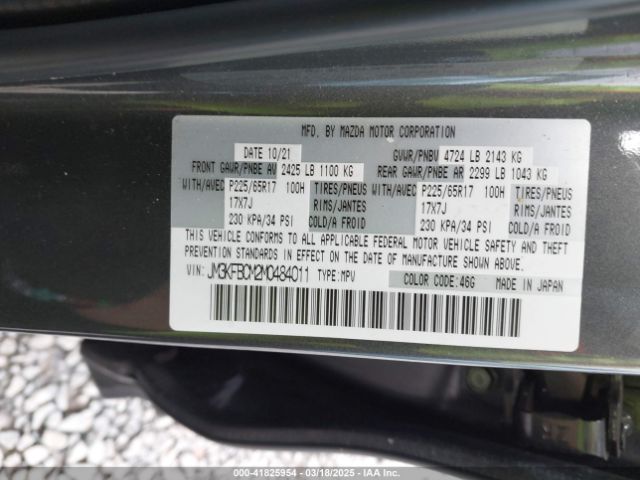 JM3KFBCM2M0484011 Mazda Cx-5 Touring
