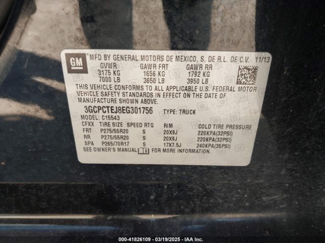 3GCPCTEJ8EG301756 Chevrolet Silverado 1500 High Country