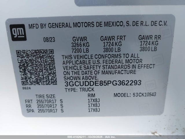 Chevrolet lz0 2023 3GCUDDE85PG362293 Image 9