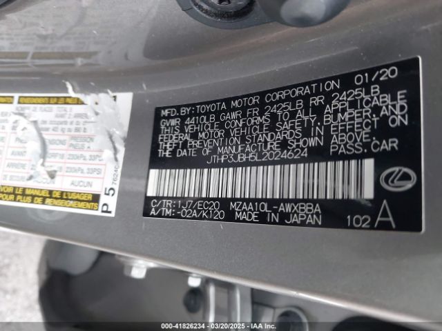 JTHP3JBH5L2024624 Lexus UX 200