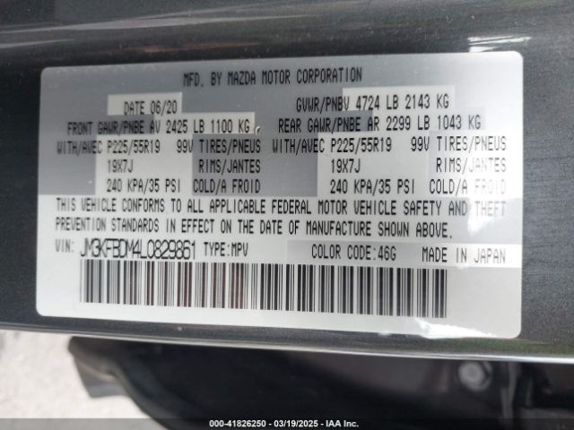 JM3KFBDM4L0829861 Mazda Cx-5 Grand Touring