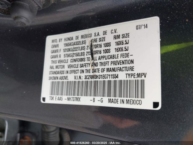 3CZRM3H31EG711554 Honda CR-V LX