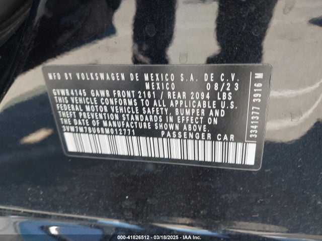 3VW7M7BU6RM012771 Volkswagen Jetta 1.5t Se