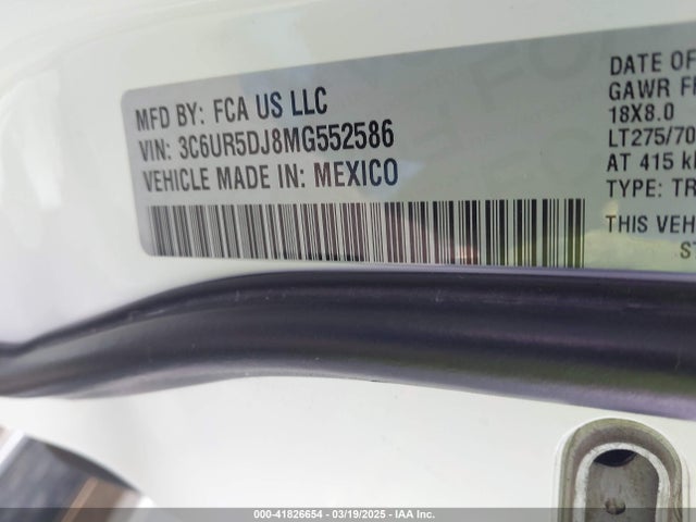 3C6UR5DJ8MG552586 RAM 2500 Big Horn  4x4 6'4 Box