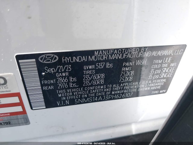 Hyundai Santa Fe Se 2023 5NMS14AJ3PH626107 Image 9