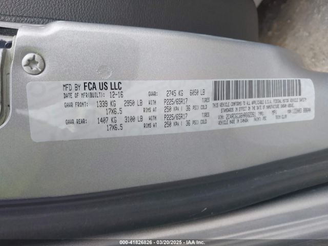2C4RDGCG6HR662261 Dodge Grand Caravan Sxt