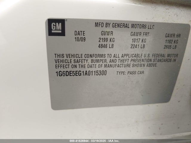 2010 CADILLAC CTS 1G6DE5EG1A0115300 Photo 8