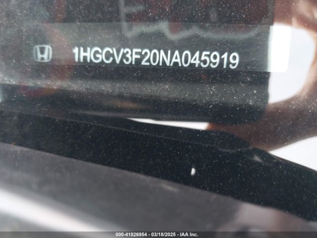 1HGCV3F20NA045919 Honda Accord Hybrid Sport