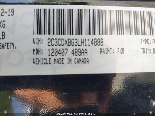 2C3CDXBG3LH114888 Dodge Charger Sxt Rwd