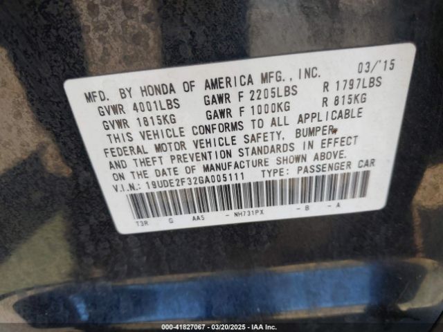 2016 ACURA ILX 19UDE2F32GA005111 Photo 8