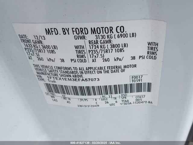 Ford F-150 Xl 2014 1FTEX1EM3EFA57073 Image 9