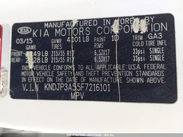 KNDJP3A55F7216101 KIA SOUL +