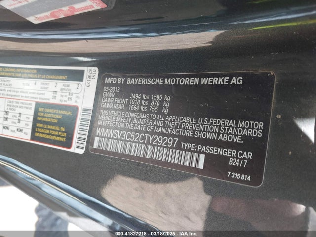 2012 MINI COOPER S WMWSV3C52CTY29297 Photo 8
