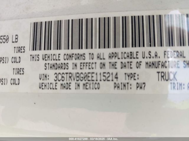 3C6TRVBG0EE115214 RAM Promaster 1500