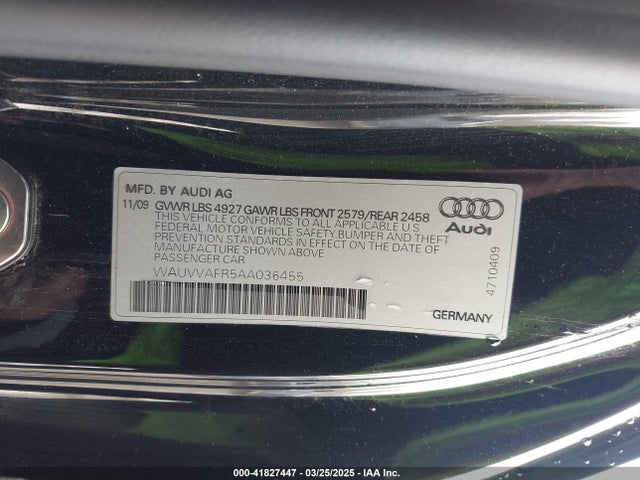 2010 AUDI S5 WAUVVAFR5AA036455 Photo 8