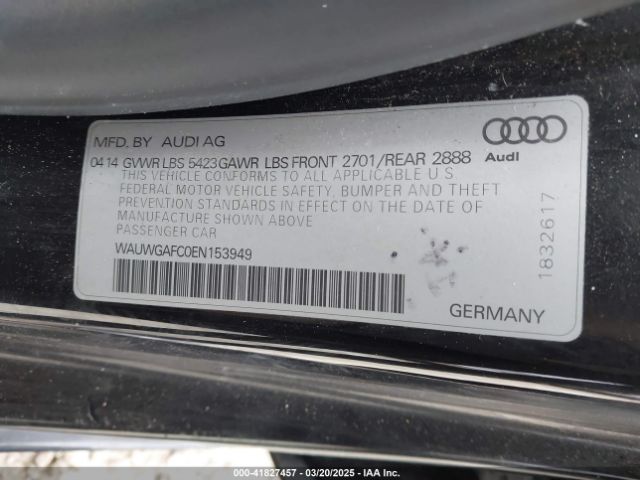 WAUWGAFC0EN153949 Audi A7 3.0t Premium Plus