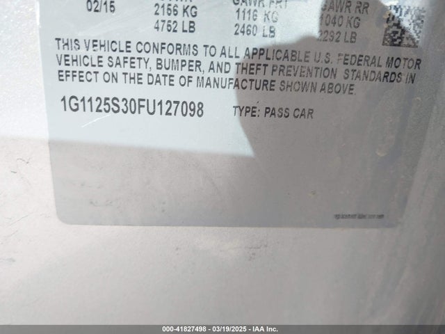 1G1125S30FU127098 Chevrolet Impala 2lt