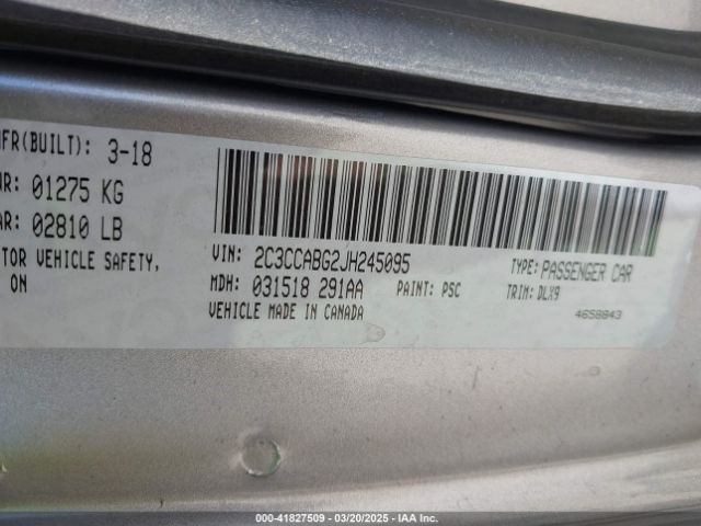 2C3CCABG2JH245095 Chrysler 300 300s