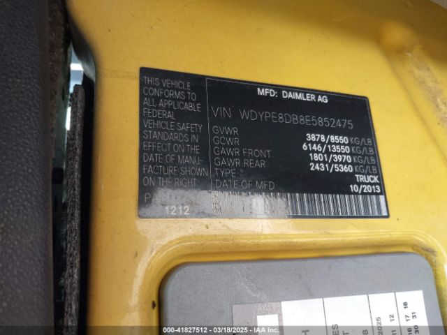 WDYPE8DB8E5852475 Freightliner Sprinter 2500 High  Roof