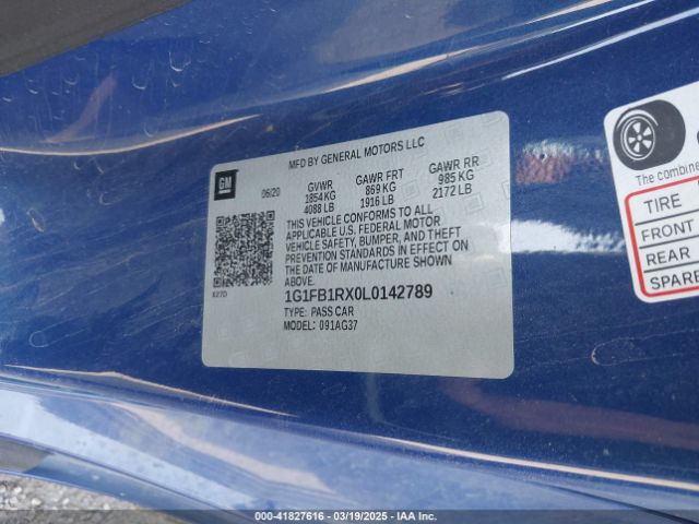 2020 CHEVROLET CAMARO 1G1FB1RX0L0142789 Photo 8