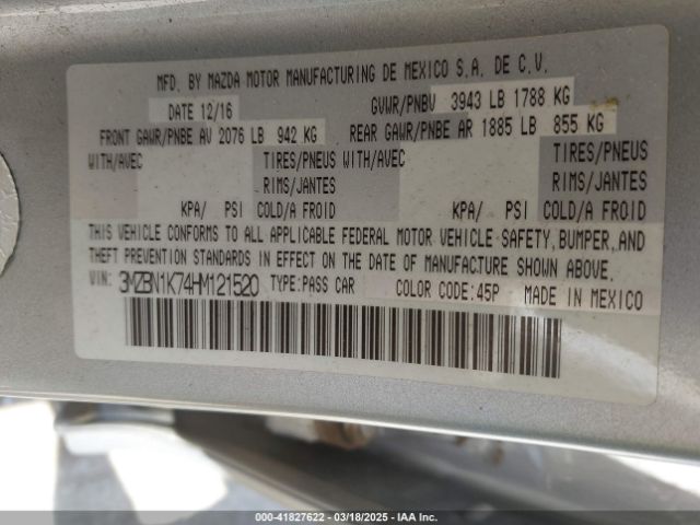 3MZBN1K74HM121520 Mazda Mazda3 Sport