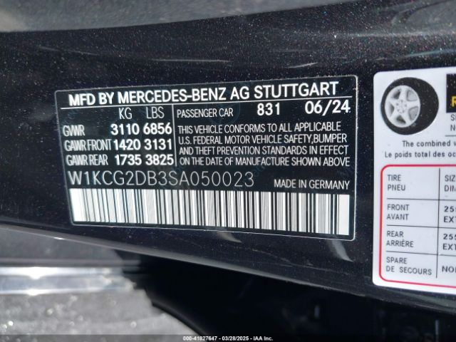 W1KCG2DB3SA050023 Mercedes-Benz EQS 450+