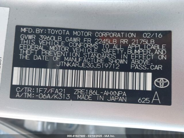 JTNKARJE3GJ519712 Scion IM