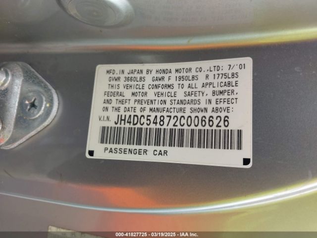 2002 ACURA RSX JH4DC54872C006626 Photo 8