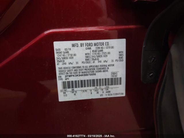 2019 FORD EDGE 2FMPK3K94KBB70056 Photo 8