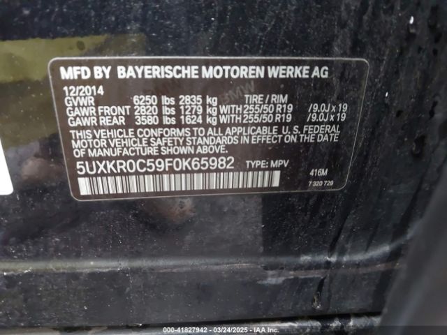 5UXKR0C59F0K65982 BMW X5 Xdrive35i