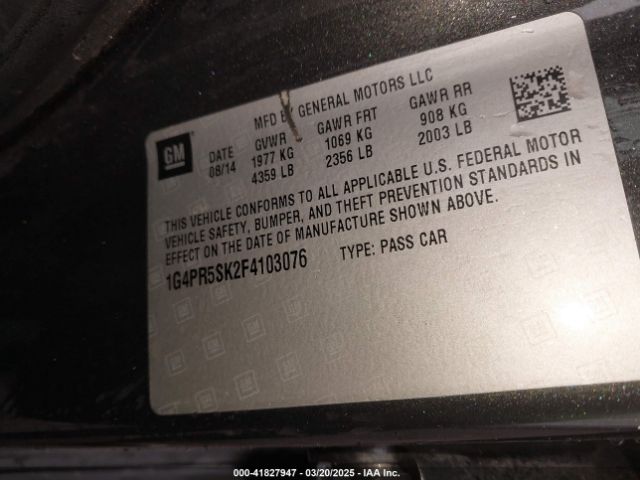 1G4PR5SK2F4103076 Buick Verano Convenience Group