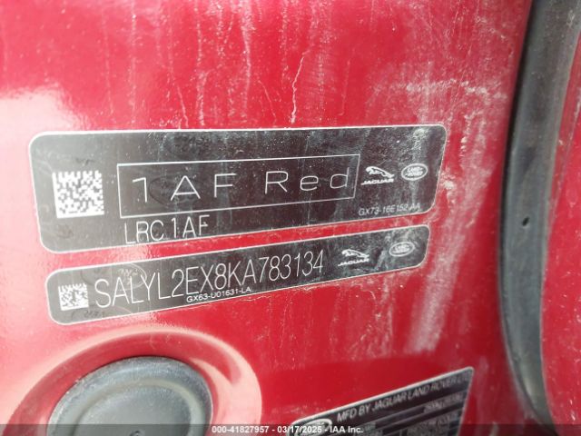 SALYL2EX8KA783134 Land Rover Range Rover Velar P250 R-dynamic Se