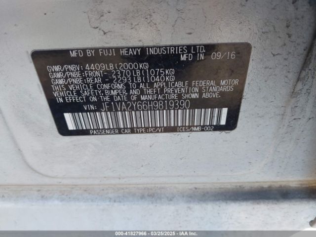 2017 SUBARU WRX STI JF1VA2Y66H9819390 Photo 8