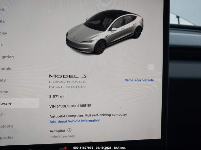 5YJ3E1EB5RF855161 Tesla Model 3 Long Range Dual Motor All-wheel Drive