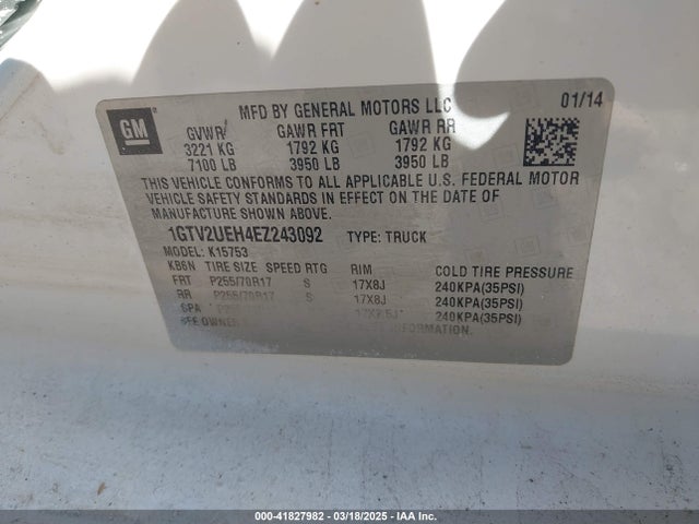 GMC Sierra 1500 Sle 2014 1GTV2UEH4EZ243092 Image 9