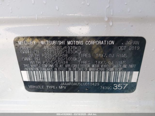 2020 MITSUBISHI OUTLANDER SPORT JA4AR3AU5LU010429 Photo 8
