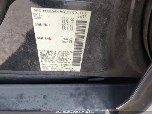 1N4AL3AP7HC264065 Nissan Altima 2.5 Sr